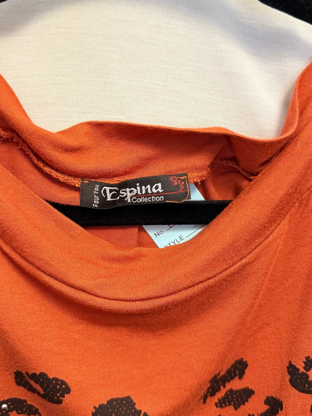 Rust Floral Ruched Batwing Top - Picture 4 of 4